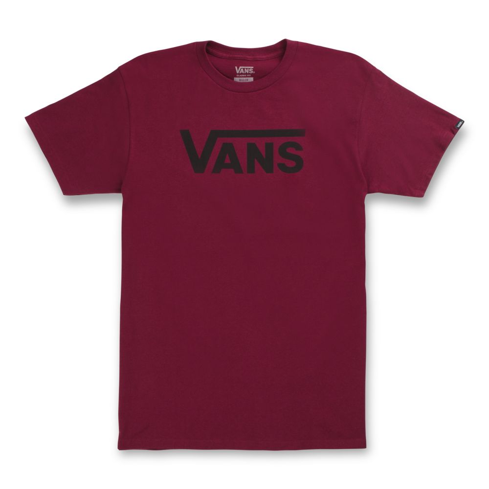 Vans Klassiska T-shirt Herr Vinröda Svarta | 96384VTCY