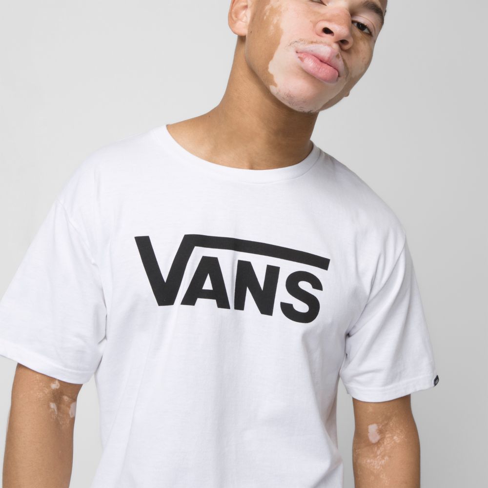 Vans Klassiska T-shirt Herr Vita Svarta | 94853YPTJ