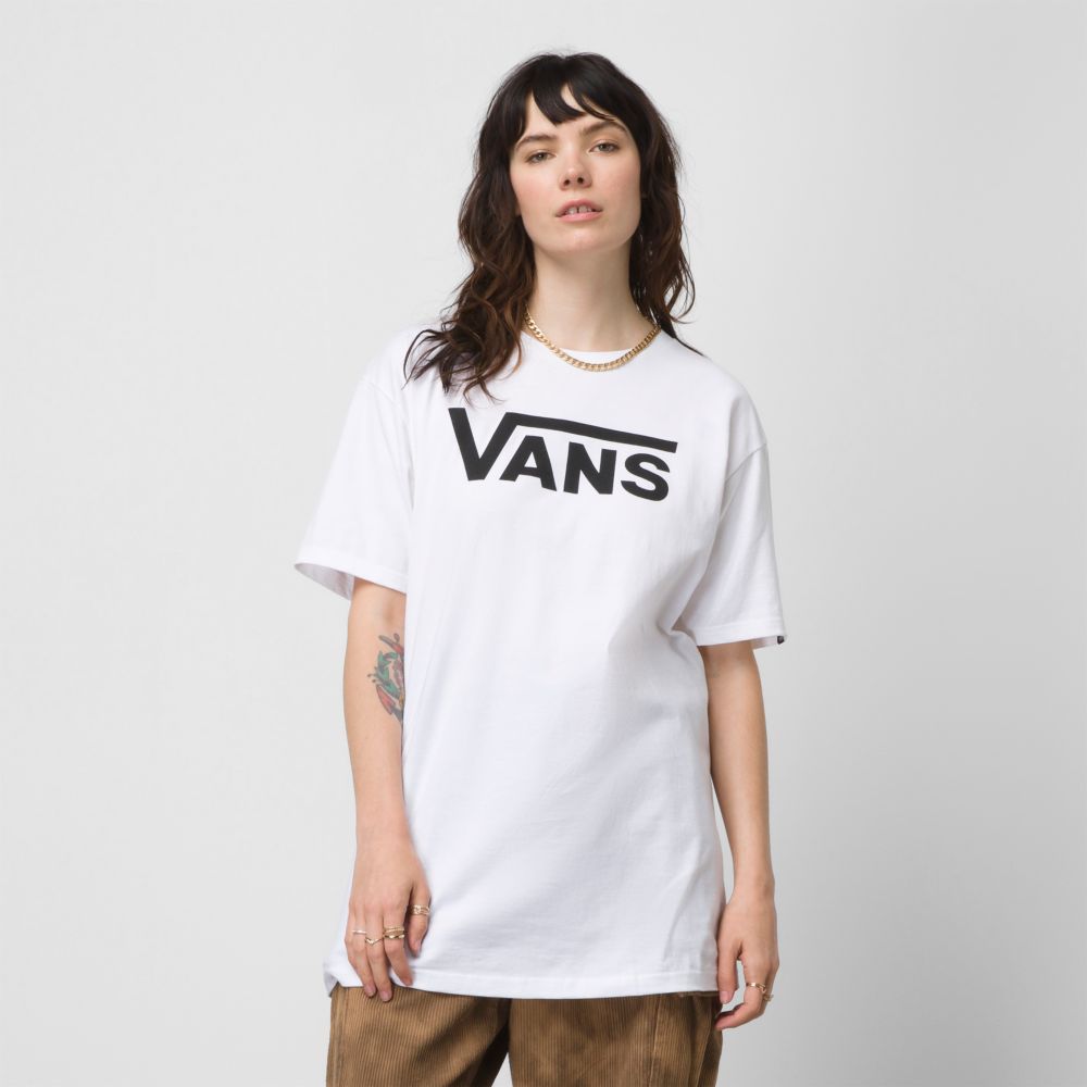 Vans Klassiska T-shirt Herr Vita Svarta | 94853YPTJ