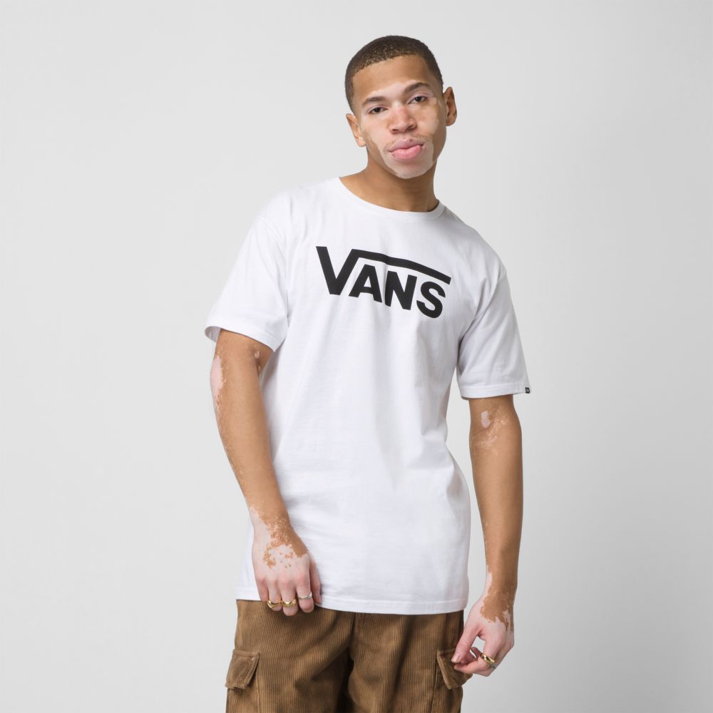 Vans Klassiska T-shirt Herr Vita Svarta | 94853YPTJ