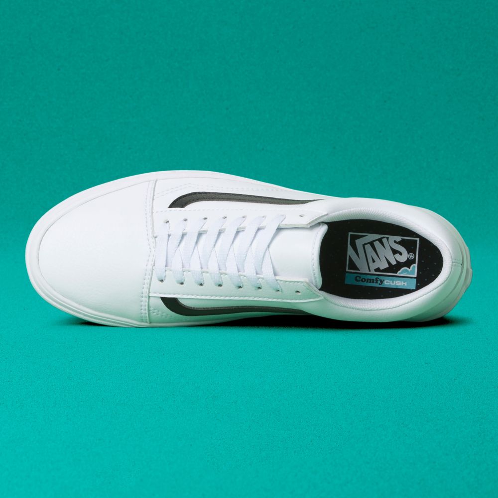 Vans Klassiska Tumble ComfyCush Old Skool Classic Herr Vita | 13648YEHU