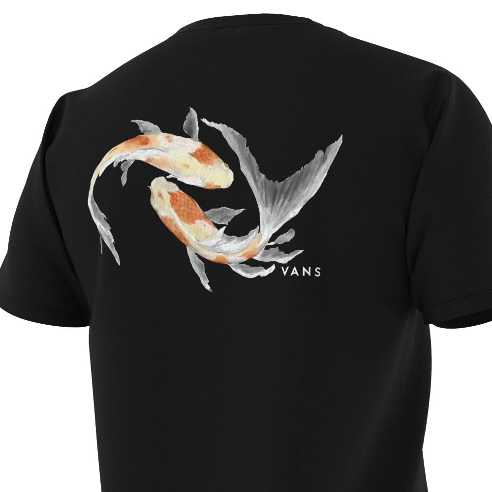 Vans Koi V T-shirt Herr Svarta | 49852HRLK