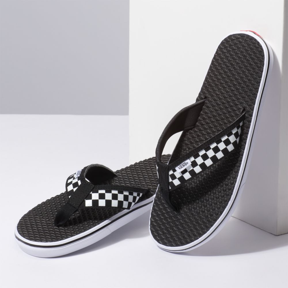 Vans La Costa Lite Sandaler Herr Svarta Vita | 17398MNDS