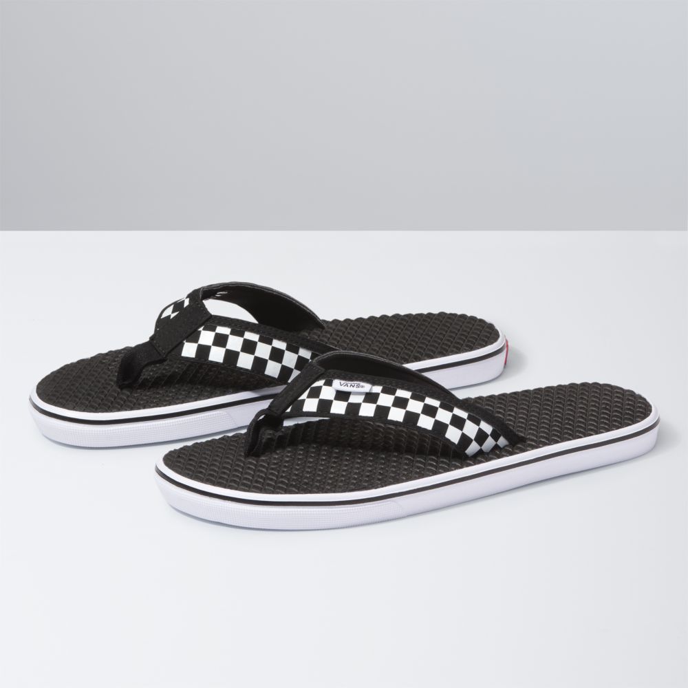 Vans La Costa Lite Sandaler Herr Svarta Vita | 17398MNDS