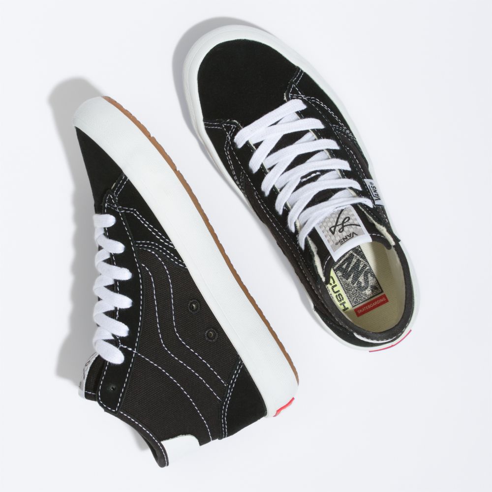 Vans Little Lizzie Classic Barn Svarta Vita | 78652YZWB