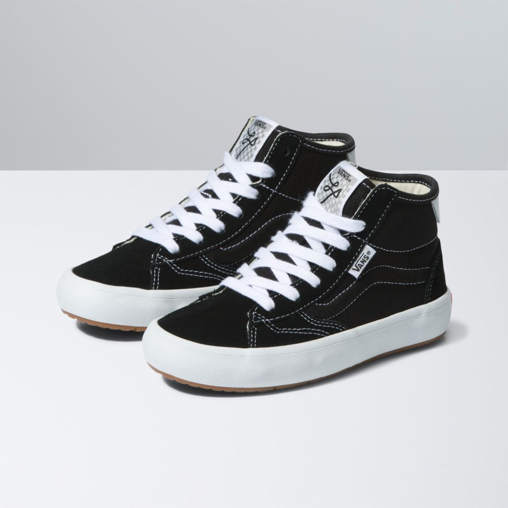 Vans Little Lizzie Classic Barn Svarta Vita | 78652YZWB