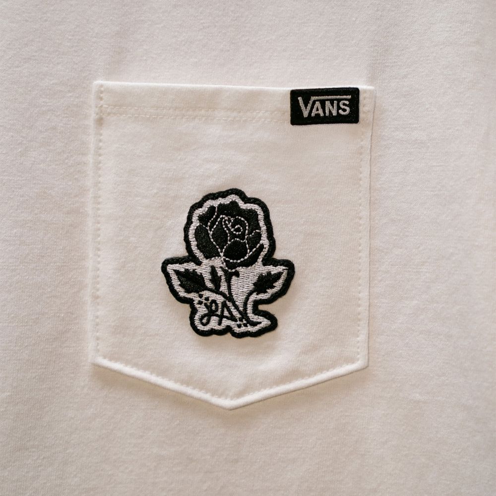 Vans Lizzie Armanto Off The Wall T-shirt Herr Vita | 51306RJPE