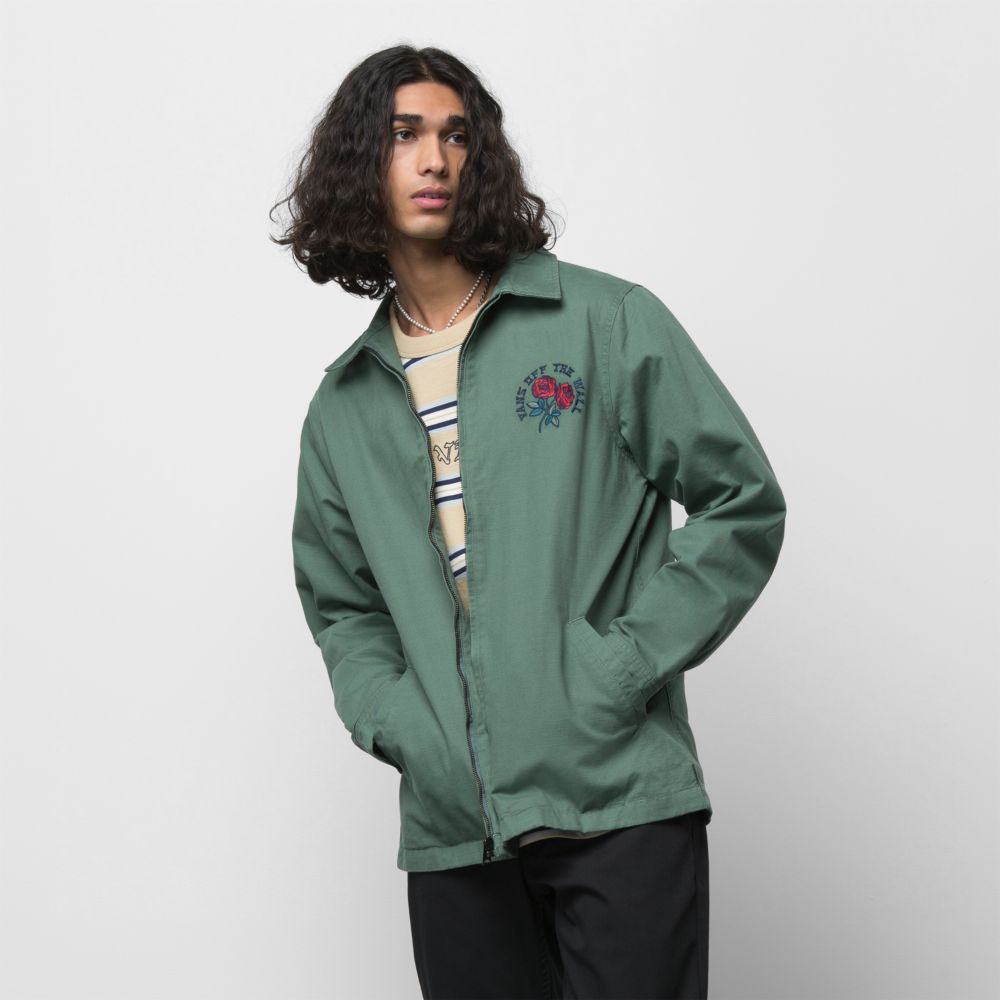 Vans Logan Station Hoodie Herr Gröna | 62950QMBJ