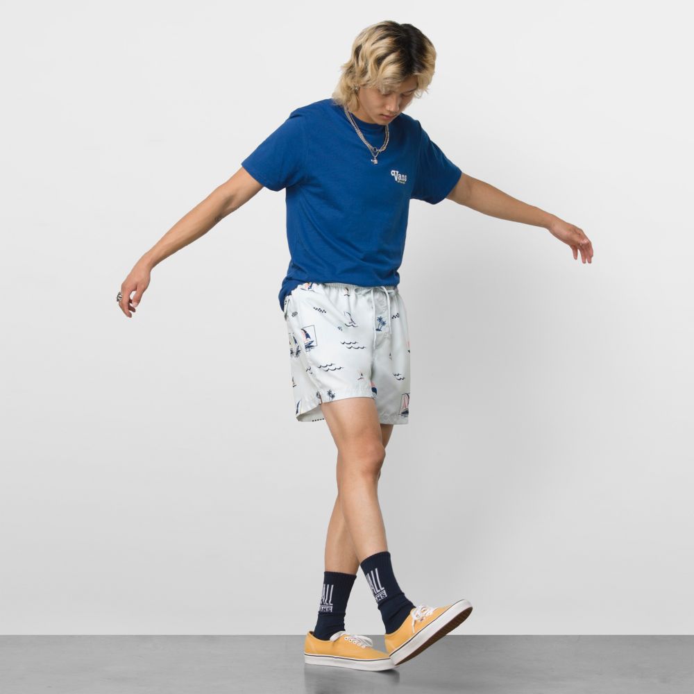 Vans Mixed 16 Volley Shorts Herr Blå | 97351DROI