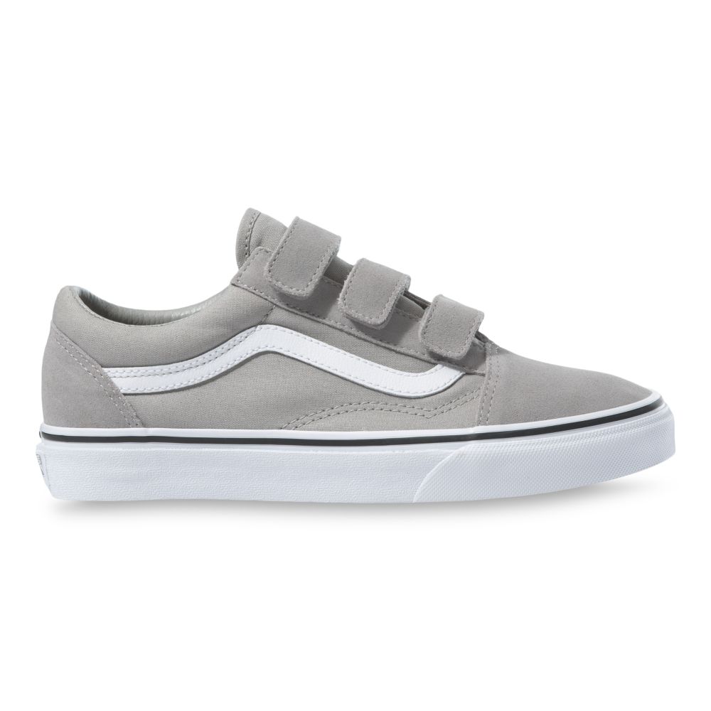 Vans Mocka/Canvas Old Skool V Classic Dam Mörkgrå Vita | 40539GDCB