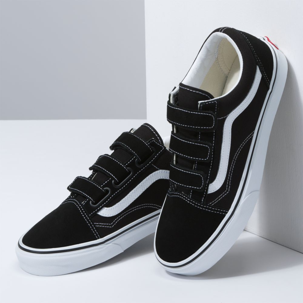 Vans Mocka Canvas Old Skool V Classic Dam Svarta Vita | 94726TMEA