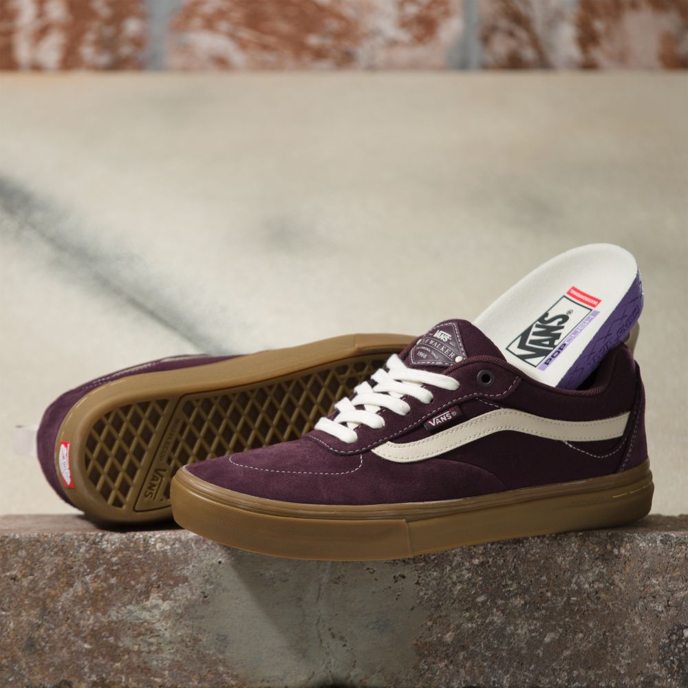 Vans Mocka Gum Kyle Walker Skateskor Dam Vinröda | 01342NJMU