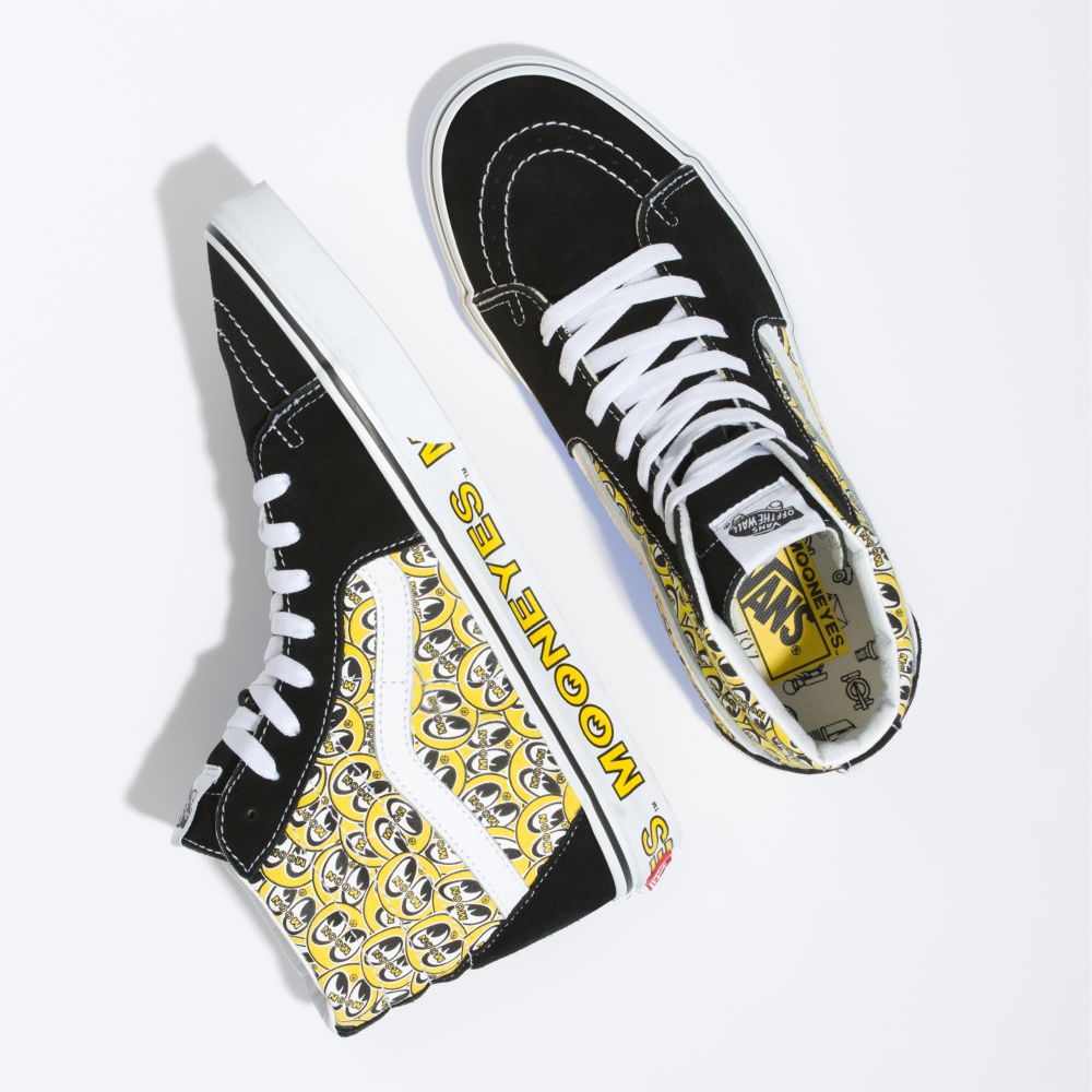 Vans Mooneyes Sk8-Hi Classic Dam Svarta Gula | 48510BGXI