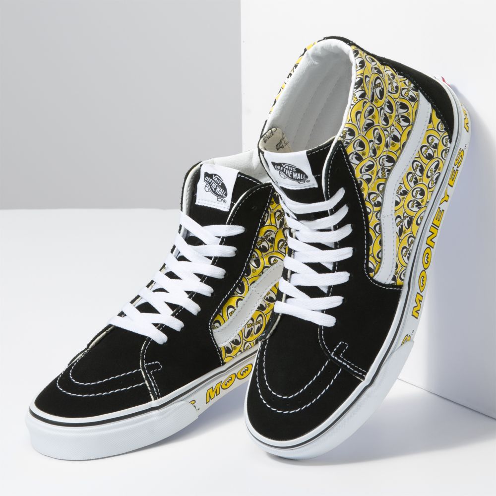 Vans Mooneyes Sk8-Hi Classic Dam Svarta Gula | 48510BGXI