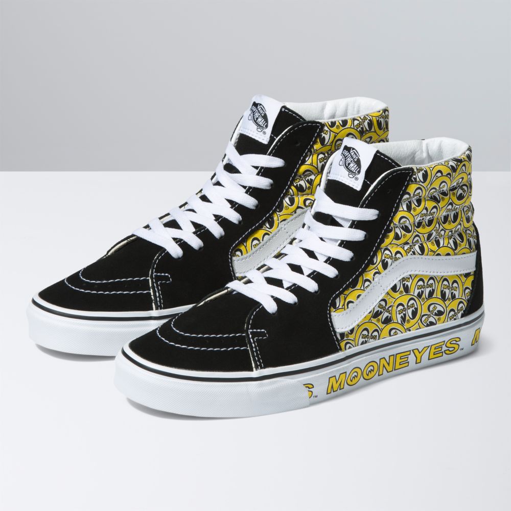 Vans Mooneyes Sk8-Hi Classic Herr Svarta Gula | 37840CAMN