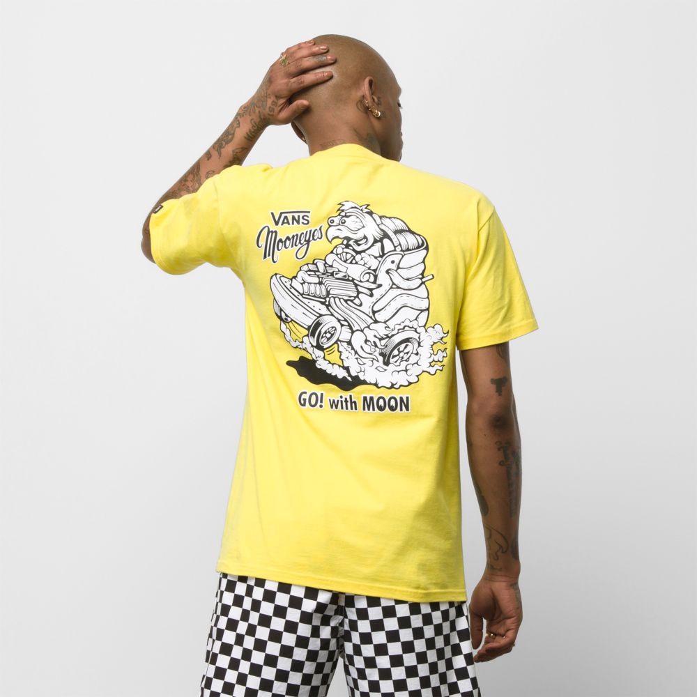 Vans Mooneyes T-shirt Dam Gula | 84631AGXU