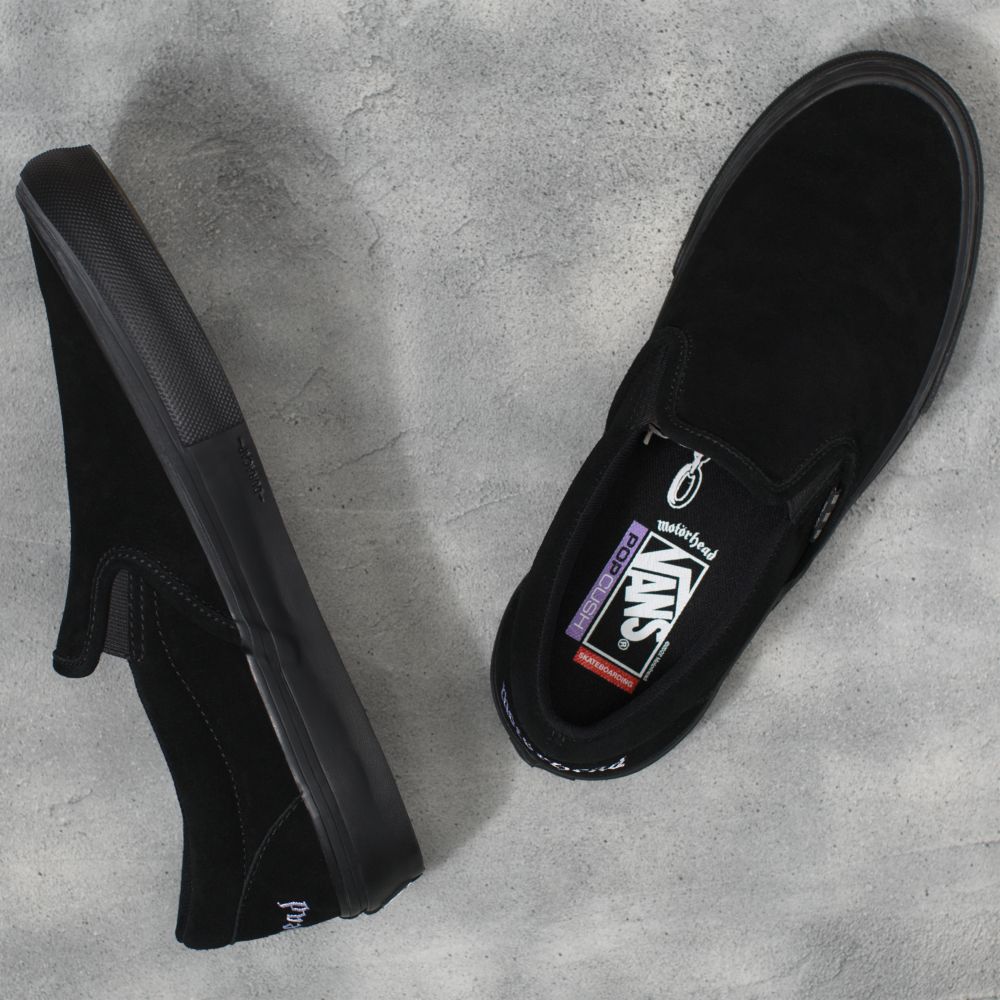 Vans Motorhead Slip On Skateskor Dam Svarta Svarta | 25893NBAQ