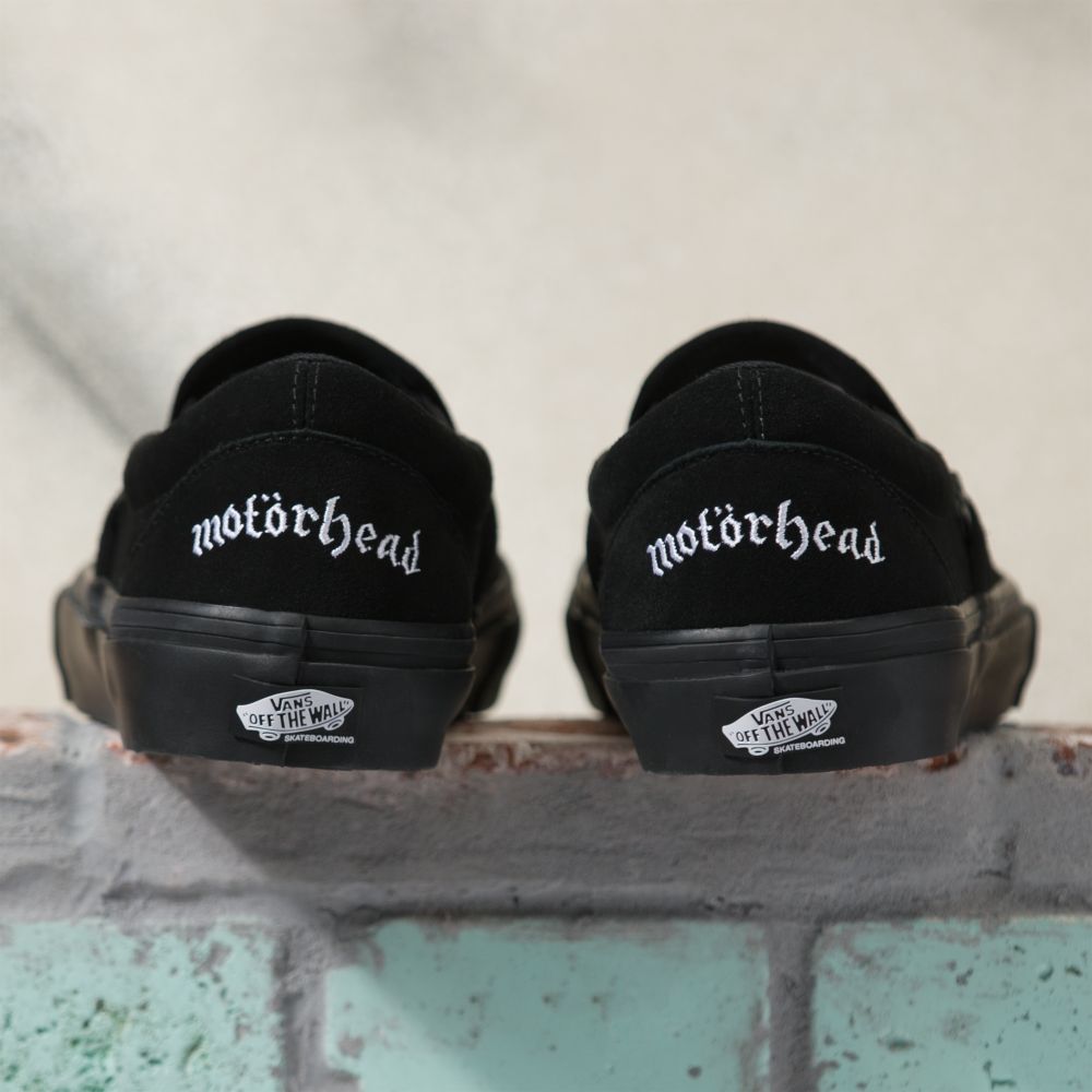 Vans Motorhead Slip On Skateskor Dam Svarta Svarta | 25893NBAQ