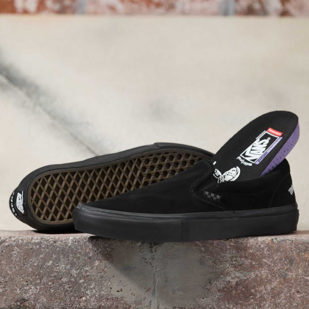 Vans Motorhead Slip On Skateskor Dam Svarta Svarta | 25893NBAQ