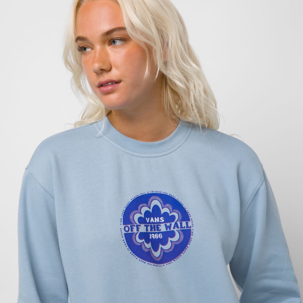 Vans My Cloud BFF Crew Hoodie Dam Blå | 38974CBGE