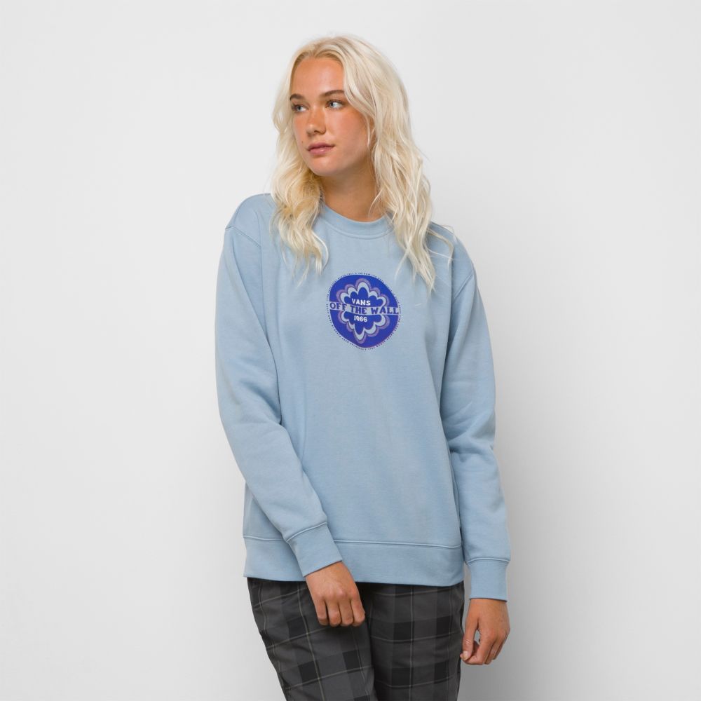 Vans My Cloud BFF Crew Hoodie Dam Blå | 38974CBGE