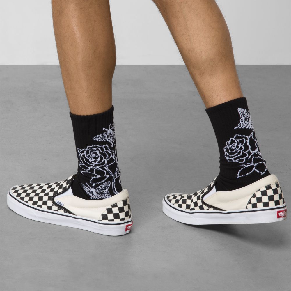 Vans Now Is The Time Crew Strumpor Herr Svarta | 36140WLZY