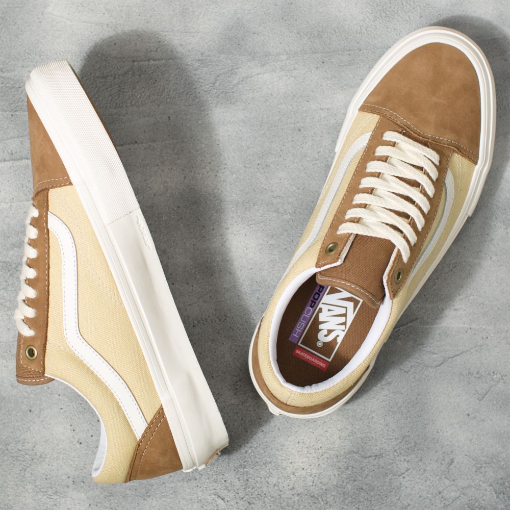 Vans Nubuck/Canvas Old Skool Skateskor Dam Bruna | 38597BUTQ