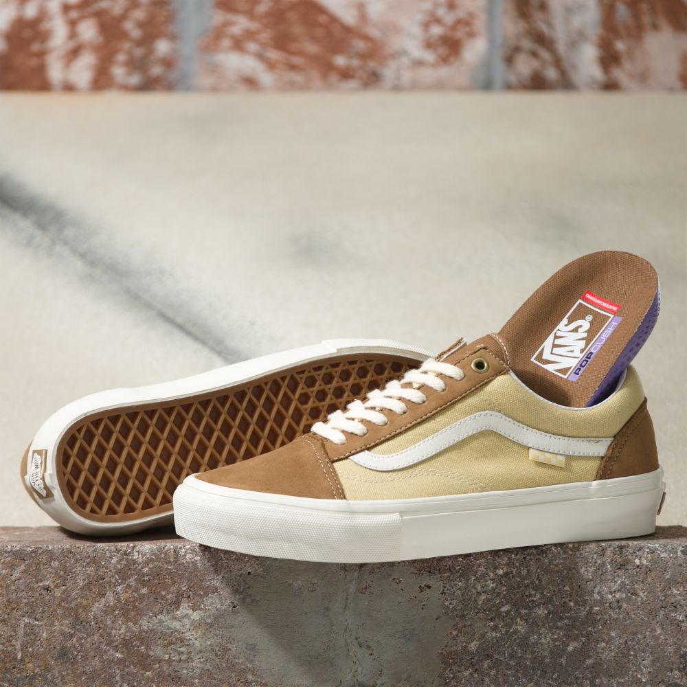 Vans Nubuck/Canvas Old Skool Skateskor Dam Bruna | 38597BUTQ