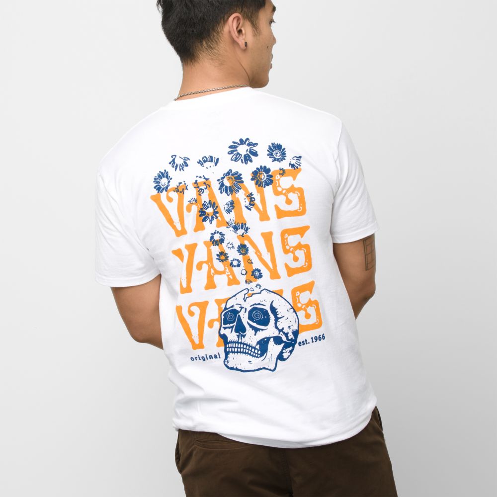 Vans OG Skull Trip T-shirt Herr Vita | 36247GOBZ