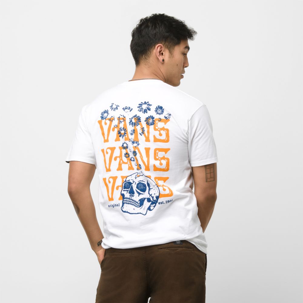 Vans OG Skull Trip T-shirt Herr Vita | 36247GOBZ