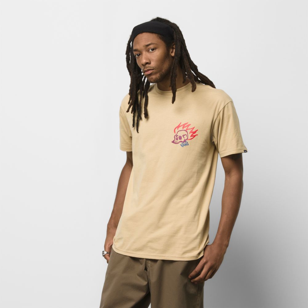 Vans Off The Skull T-shirt Herr Grå Bruna | 16392FXEZ