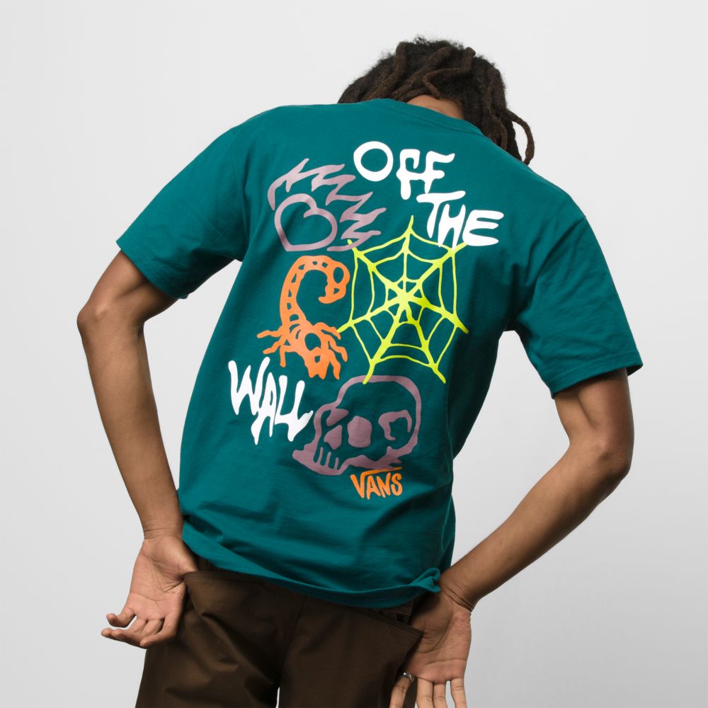 Vans Off The Skull T-shirt Herr Mörkturkos | 57209KPOA