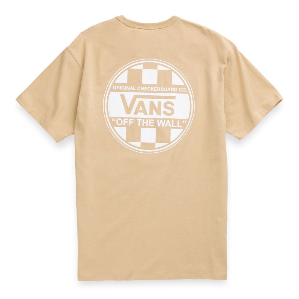 Vans Off The Wall Check Tryck T-shirt Dam Grå Bruna | 02538EAGL