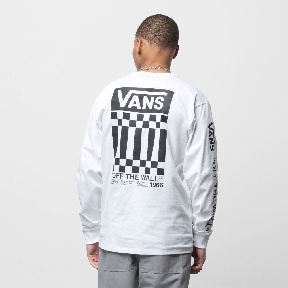 Vans Off The Wall Check Tryck T-shirt Dam Vita | 19468VQRE