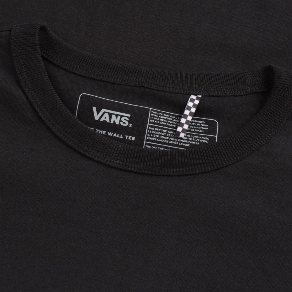 Vans Off The Wall Klassiska T-shirt Dam Svarta | 17642DYSR