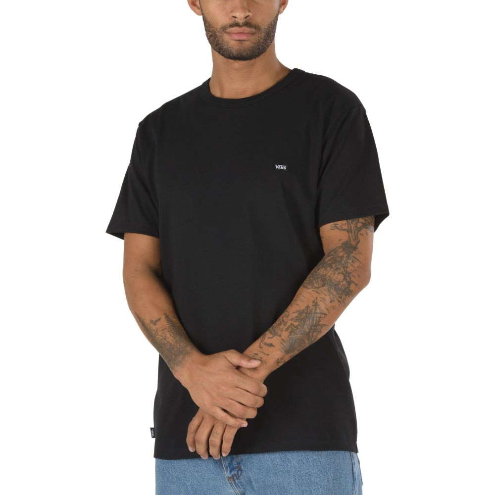 Vans Off The Wall Klassiska T-shirt Herr Svarta | 46803TSHJ