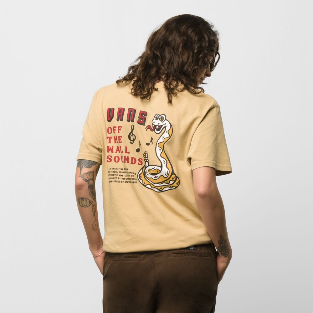 Vans Off The Wall Sounds T-shirt Herr Grå Bruna | 49356HFXS