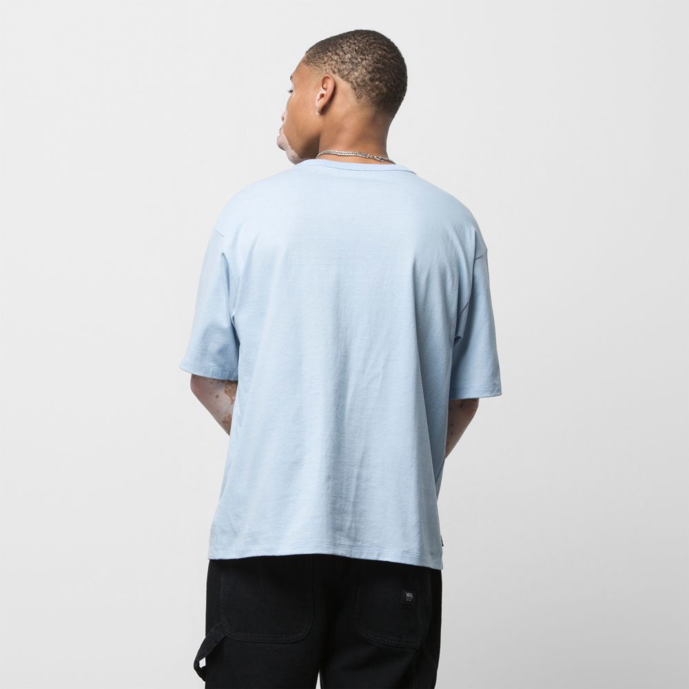 Vans Off The Wall Tryck Loose T-shirt Herr Blå | 16985YMUN