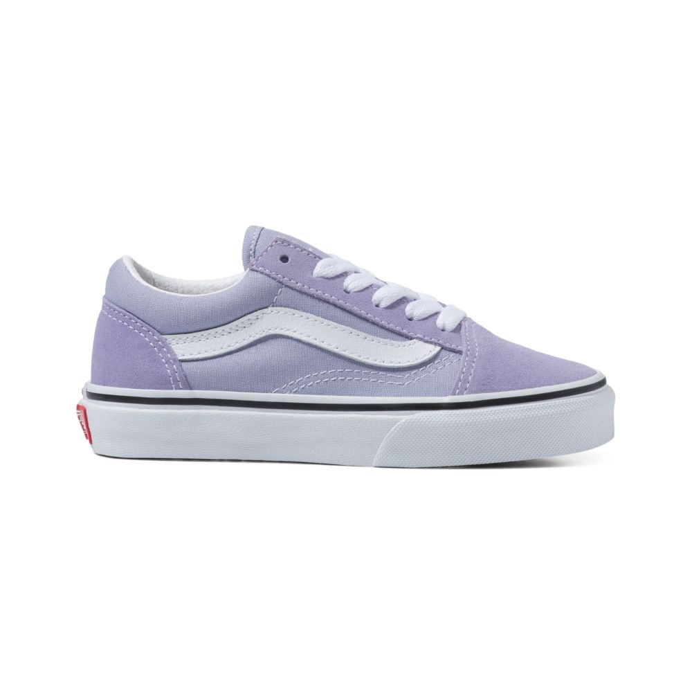 Vans Old Skool Classic Barn Lavendel Vita | 47082IDSC