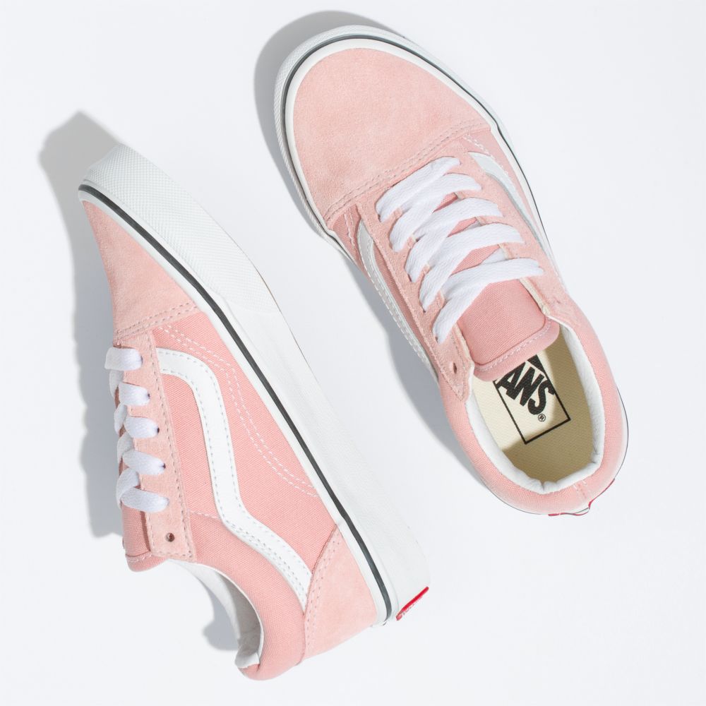 Vans Old Skool Classic Barn Rosa Vita | 24180VBSQ