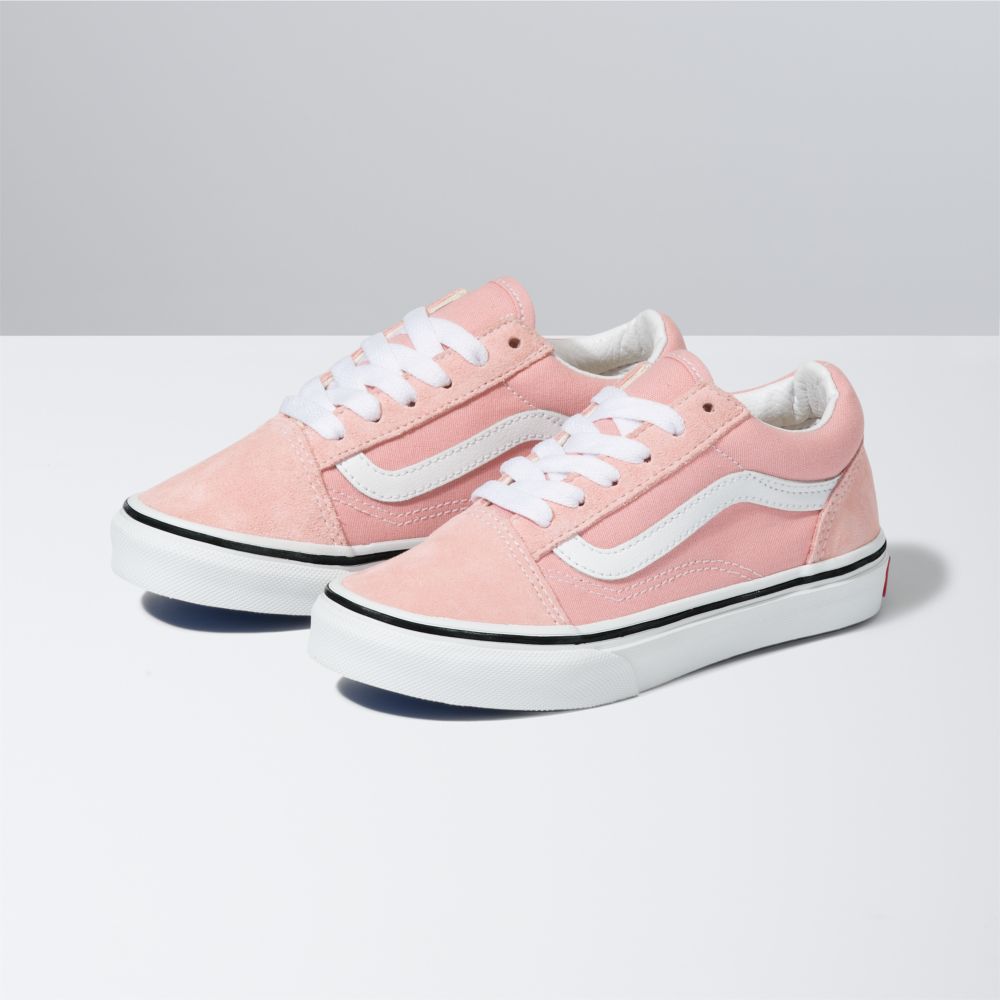 Vans Old Skool Classic Barn Rosa Vita | 24180VBSQ