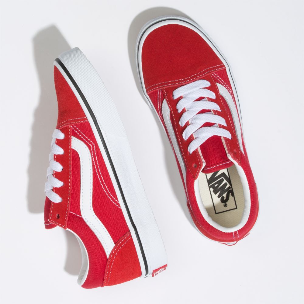 Vans Old Skool Classic Barn Röda Vita | 46730VXOH