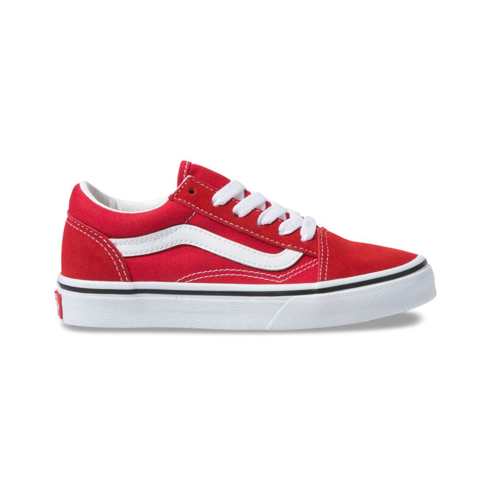 Vans Old Skool Classic Barn Röda Vita | 46730VXOH