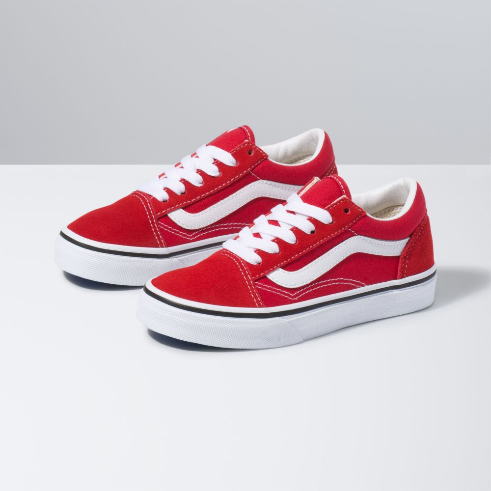 Vans Old Skool Classic Barn Röda Vita | 46730VXOH