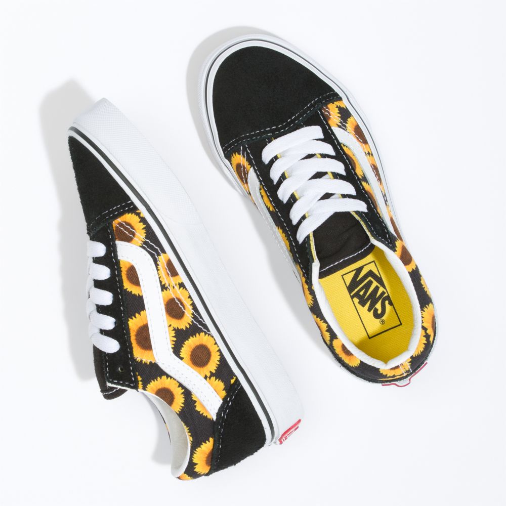 Vans Old Skool Classic Barn Svarta Gula | 09423HRGW