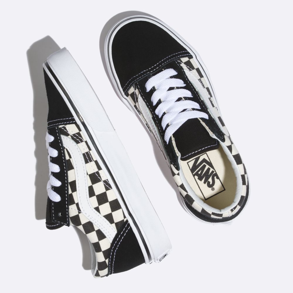 Vans Old Skool Classic Barn Svarta Vita | 57639RGZJ