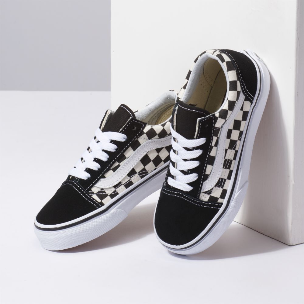 Vans Old Skool Classic Barn Svarta Vita | 57639RGZJ