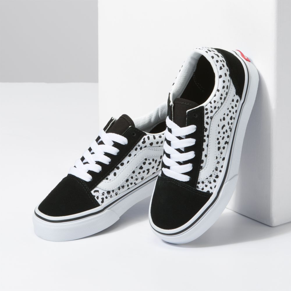 Vans Old Skool Classic Barn Svarta Vita | 95178BMDQ