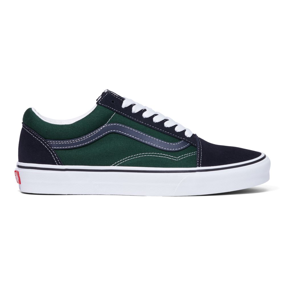 Vans Old Skool Classic Dam Marinblå Gröna | 83572ZFOP