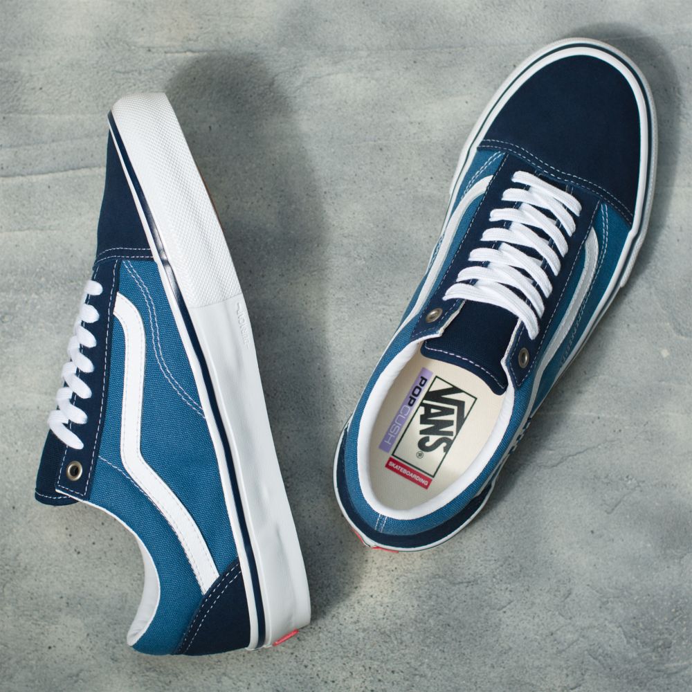 Vans Old Skool Classic Dam Marinblå Vita | 23475ECLQ